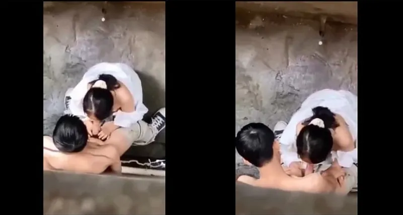 Quay lén em em học sinh bj cho bạn gái trong hẻm